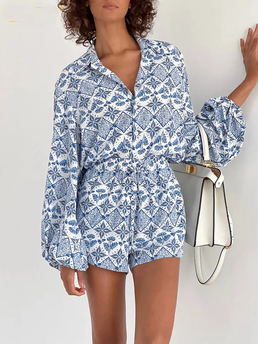 Womens Summer Matching Sets Loose Print 2 Piece Sets Women Outfit 2023